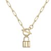 Soulline Women's Surgical Steel Necklace Stylish Lock Drop Titanium Necklace (2 Colors) - Image 4