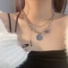 Soulline Men's and Women's Surgical Steel Necklace 5021 Logo Chain Necris - Image 2
