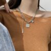 Soulline Men's and Women's Surgical Steel Necklace 5021 Logo Chain Necris - Image 3