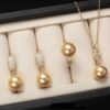 FANSYLI Jewelry Set Shell Freshwater Pearl Set Jewelry Three Piece Women's Fashion Necklace Pendant Ring Earring Birthday Holiday Gift W2405M10 - Image 3