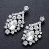Wedding Necklace Earrings Set Self-Wedding Shooting 14k Cubic Accessory Chandelier Necklace Earrings Set Party Dress Jewelry Set 2312F04 - Image 5